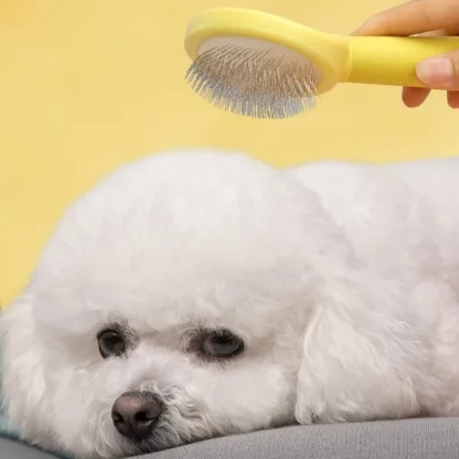 Round Slicker Pet Hair Brush - Image 2