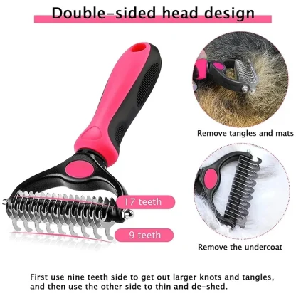 Deshedding Rake Pet Hair Brush - Image 5
