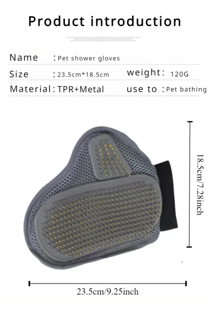 Deshedding Hand Glove Pet Hair Brush - Image 7