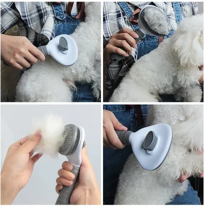 Push Top Square Pet Brush - Image 3