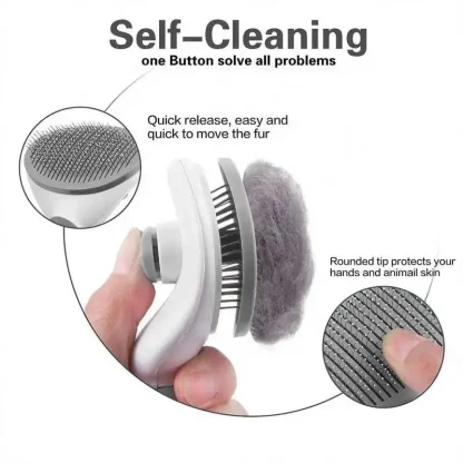 Push Top Pet Hair Brush - Image 3