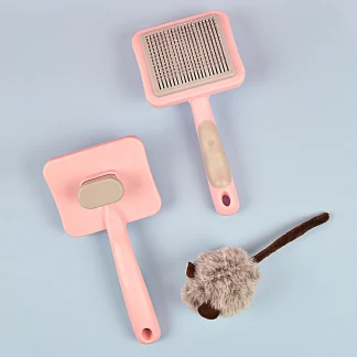 Push Top Square Pet Hair Brush
