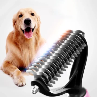 Double Sided Rake Pet Hair Brush