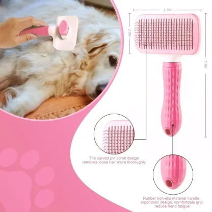 Push Top Slicker Pet Hair Brushes - Image 5