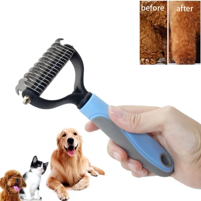 Double Sided Rake Pet Hair Brush - Image 6