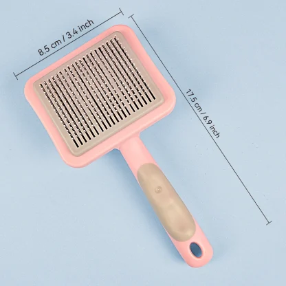 Push Top Square Pet Hair Brush - Image 7