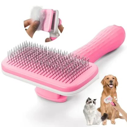Push Top Slicker Pet Hair Brushes