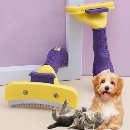Curved Trimming Pet Hair Comb