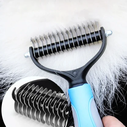 Double Sided Rake Pet Hair Brush - Image 5